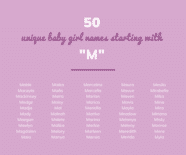 50 UNIQUE Baby Girl Names Starting With M Annie Baby Monitor