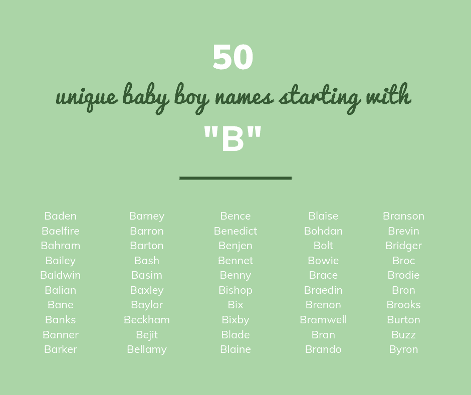 50 Unique Baby Boys Names That Start With “B” Annie Baby Monitor