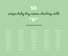 Boy Names Starting with B