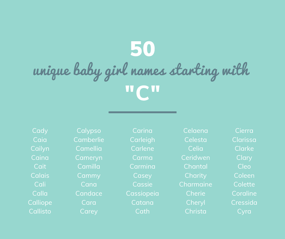 50 UNIQUE Baby Girl Names Starting with 