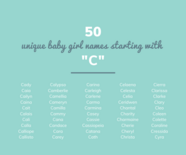 50 UNIQUE Baby Girl Names Starting With C Annie Baby Monitor