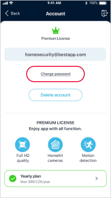ZoomOn - Account - Change password